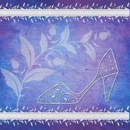 blue background with shoe silhouette