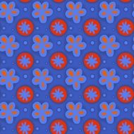 seamless floral pattern on the blue background