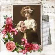 Vintage Little Girl Collage