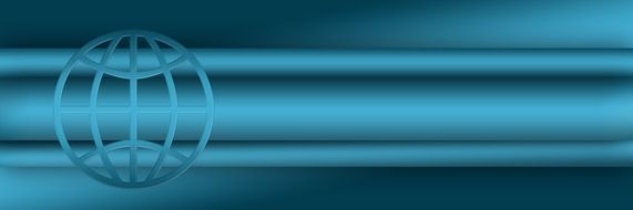 blue logo with patterns