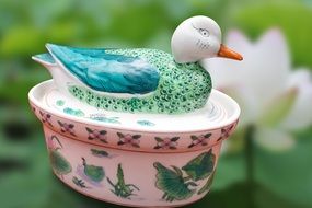 Duck Porcelain China Asia Decor