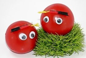 decorated tomatoes