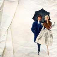 Vintage Retro Background Couple