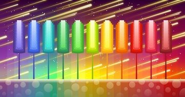 background with colorful figures