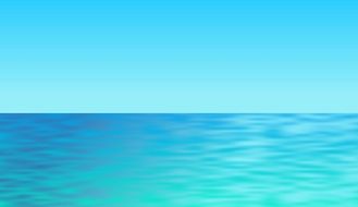 painted blue ocean horizon