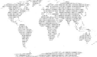 the world map from a binary code