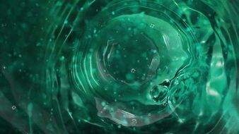 Water Drip Liquid Green Wave