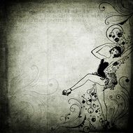 Grunge Background Dancer Retro