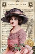 Vintage Lady Hat Pink Collage