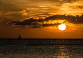 Sunset Clouds Sea Boot