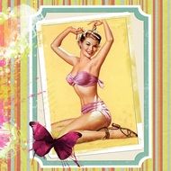 pin-up girl in bikini