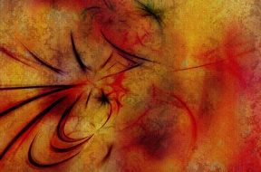 a sketch on an orange background