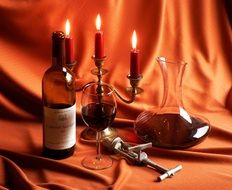 Candle Wine Red Opener Glass