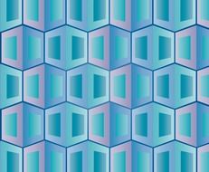 geometric blue pink background