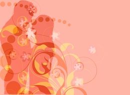 Background Floral Love Pair Man