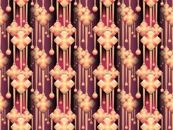 background with seamless pearls and parcels