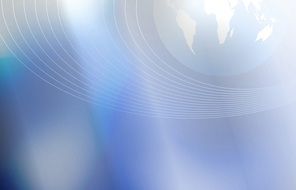 contemporary image of globalization on soft blue background