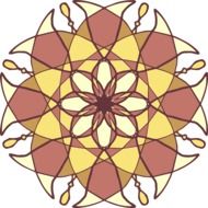 yellow brown mandala flower