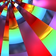 colorful lines with a print