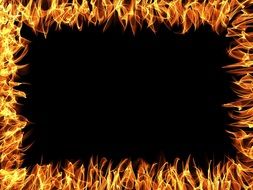 painted fiery frame