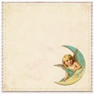 Background Vintage Angel Moon