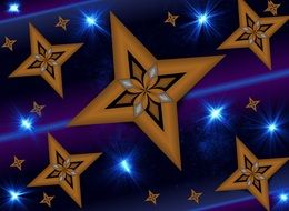 Star Background Pattern Blue