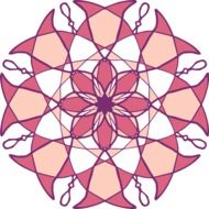 mandala flower on the white background