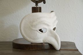 white mask on the table