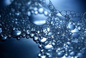 Water Bubbles Macro Liquid Blue