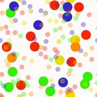 multi-colored dots on a white background