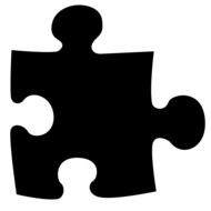 black part of the puzzle