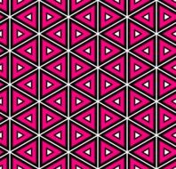 Pink Pattern Triangles Design