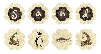 Beach Fish Sand Tag Label