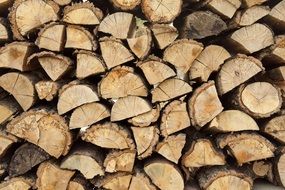 firewood piled on top of each other