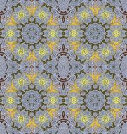 geometric ornamental flowers on the wallpaper