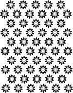 painted black flowers on a white background