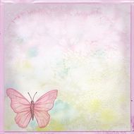 watercolour background with a beautiful butterfly