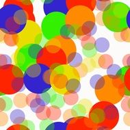 white background with bright colored circles