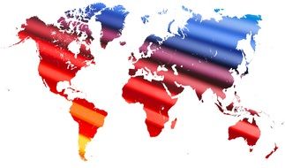 rainbow earth map