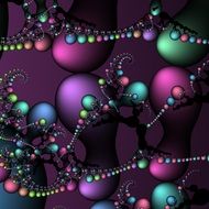background with 3d colorful balls