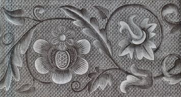 engraved flowers wallpaper