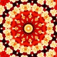 floral ornamental symmetrical pattern