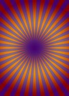 Retro Circle Lines Rays Orange