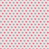 background with blue and pink hearts