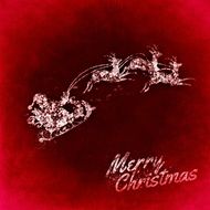 inscription and christmas pattern on red background