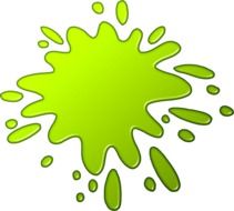 splash of green color