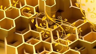 Honey Gold Render Abstract Cool