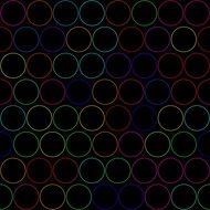 black background with colorful circles
