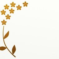 graphic flower on the white background