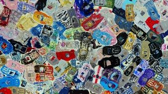 background of colored phones